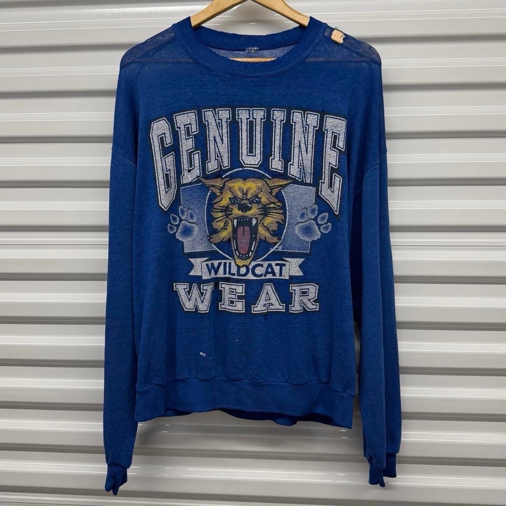University Of Kentucky Genuine Wildcat Wear Thin Crewneck Sweatshirt Size L